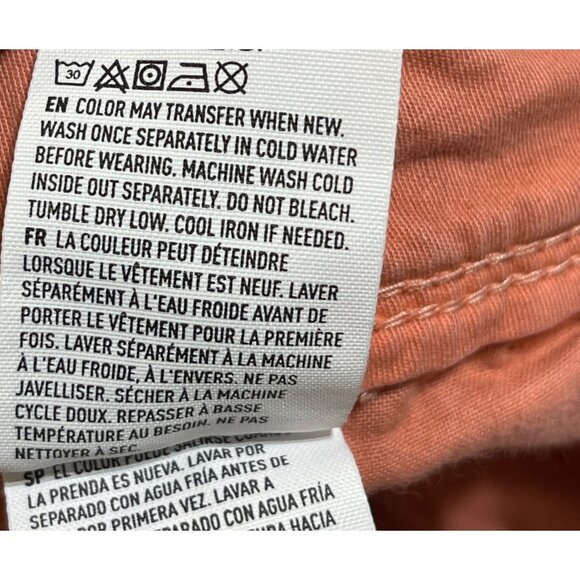 American Eagle Men's Chino Shorts Orange (STAIN) Size 31 Casual Stretch - Picture 5 of 6